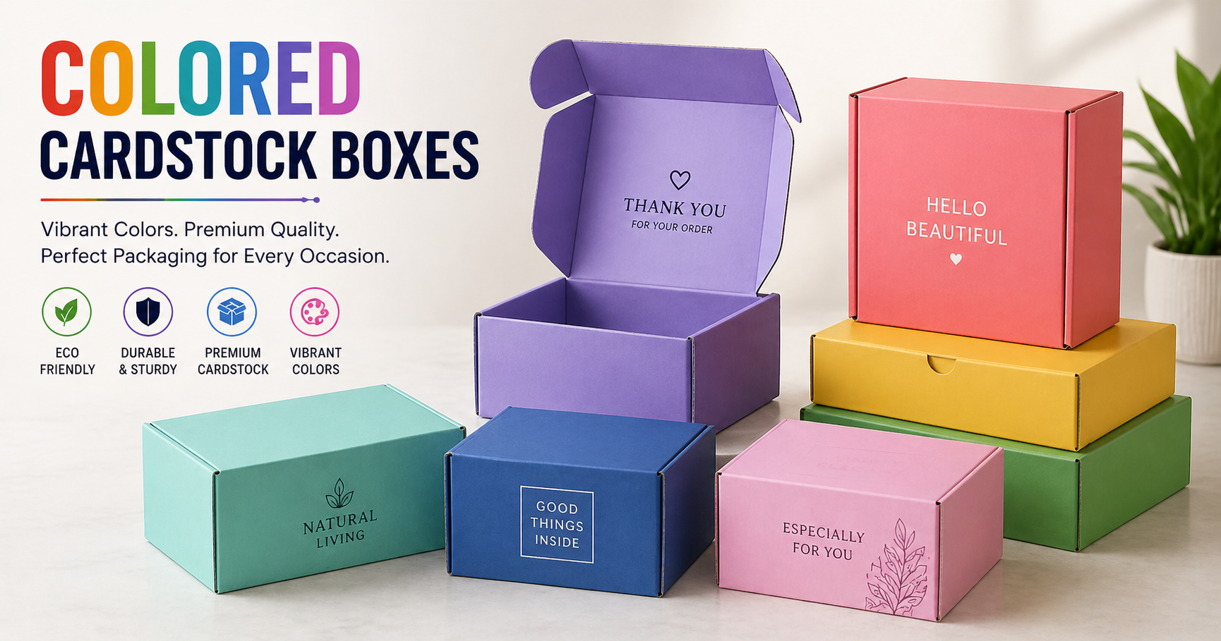 Colored Cardstock Boxes – Total USA Bundling Direct